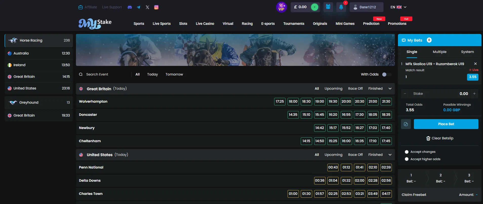 MyStake sports promotions and Free Bets