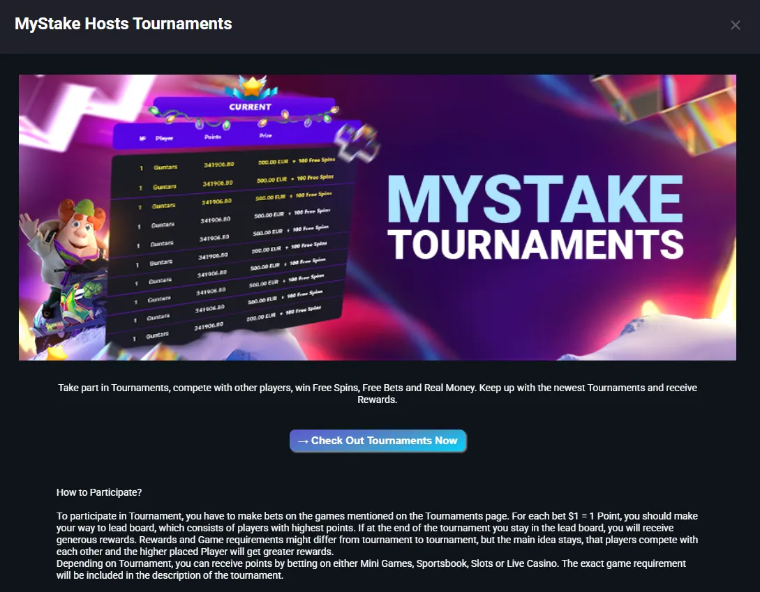 Casino offer details panel