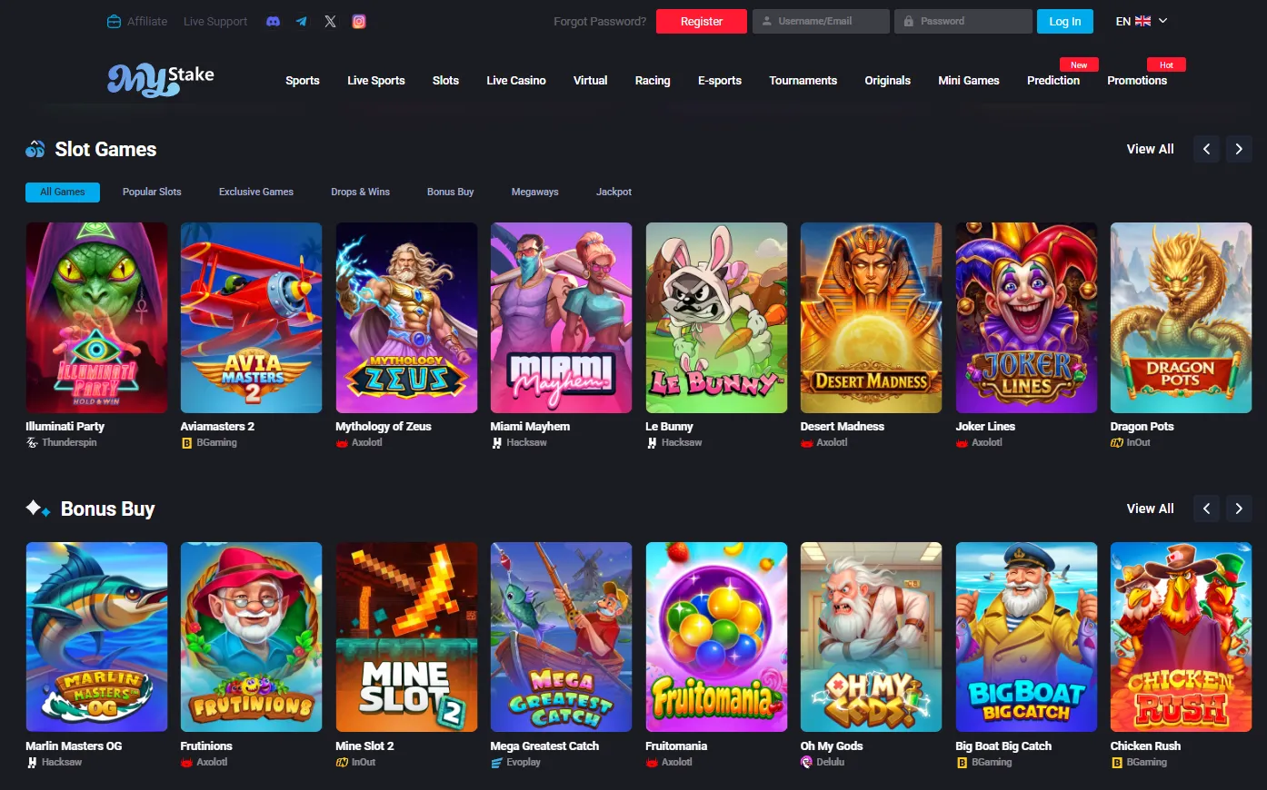 MyStake casino platform illustration