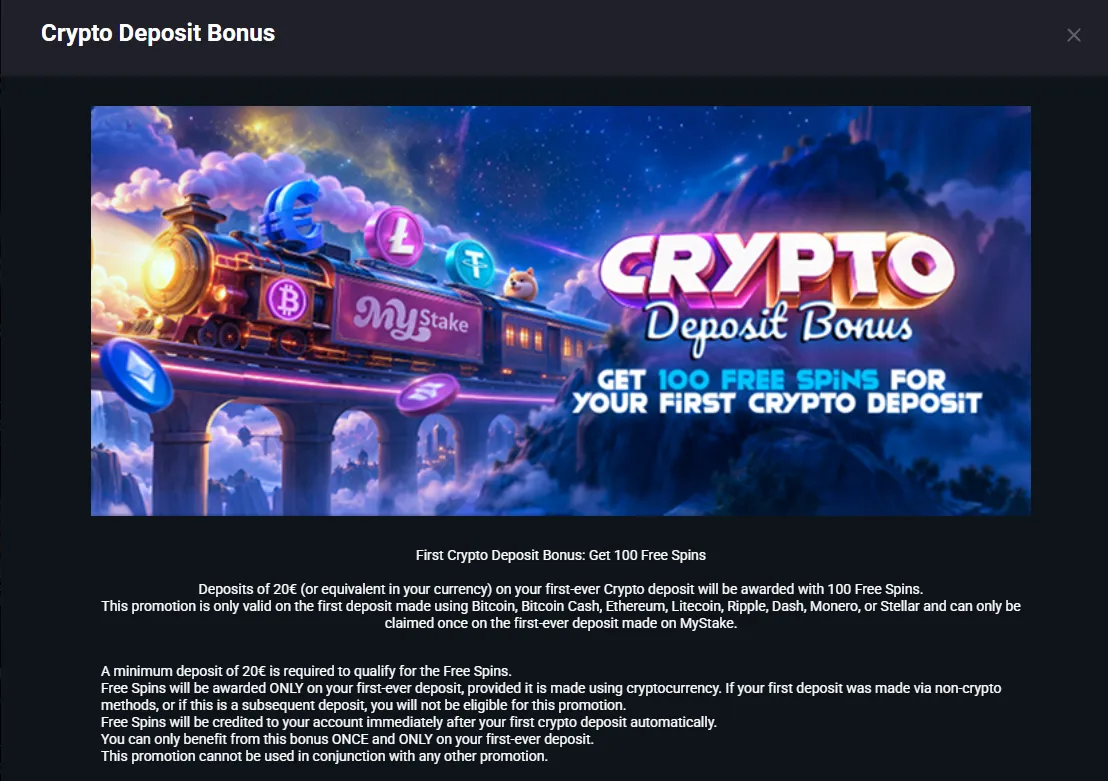 MyStake casino and sportsbook promotions overview graphic